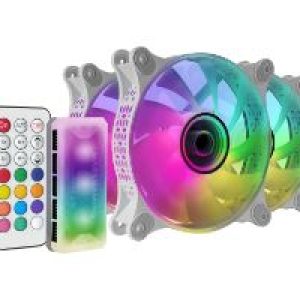 Ventilador Mars Gaming 120mm ARGB Kit3 Blanco(MF3DKITW)