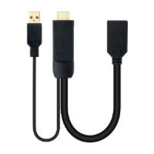 Nanocable USB-A/HDMI/M a DP/H 20cm Negro (10.16.0205)