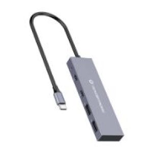 Hub CONCEPTRONIC USB-C a 4xUSB-A/C Gris (HUBBIES13G)