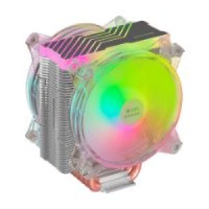 Ventilador Mars Gaming 2x120mm 220W ARGB Plata (MCPU66)