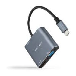 Adaptador Nanocable USB-C a HDMI/VGA/USB-A (10.16.4304)