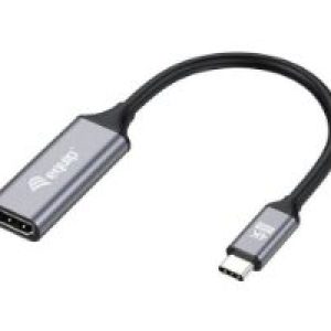 Cable EQUIP USB-C/M a HDMI/H 15cm Negro/Gris (EQ133491)