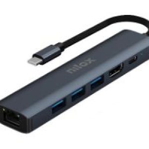 Docking Station NILOX USB-C 6 Puertos (NXDSUSBC06)