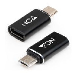 Adaptador Nanocable mUSB/M a USB-C/H Negro (10.02.0014)