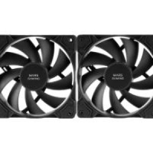 Ventilador Mars Gaming 120mm Kit 2 Negro (MFPWMX2)