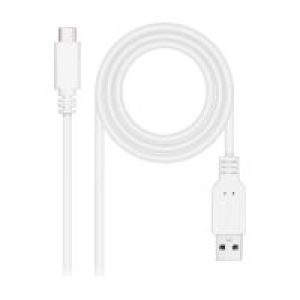 Nanocable USB-A/M a USB-C/M 1m Blanco (10.01.4001-W)