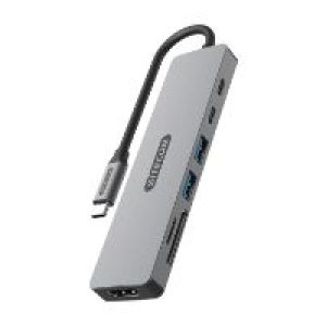 Docking Sitecom 7en1 USB-C a HDMI/USB-A/C/SD (CN-5504)