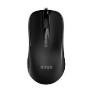 Ratón NILOX Óptico USB-A 2400dpi Negro (MOUSB1014)