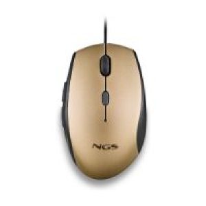 Ratón NGS Ergonómico Óptico USB 1600dpi Oro (MOTHGOLD)