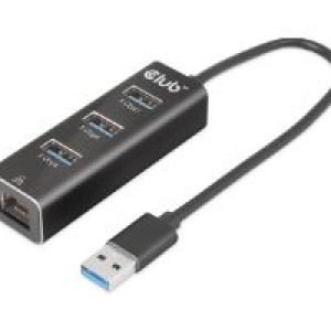 Hub Club 3D USB-A a 3xUSB-A +RJ45 1G Negro (CSV-1430A)