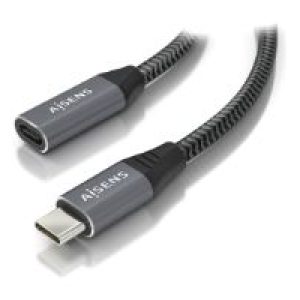 Cable AISENS USB-C/M a USB-C/H 2m Gris (A107-0636)