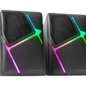 Altavoces Mars Gaming 2.0 RGB 10W 3.5mm Negros (MSH)