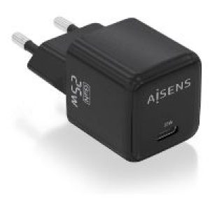 Cargador Pared AISENS GaN 25W USB-C (ASCH-25W1P013-BK)