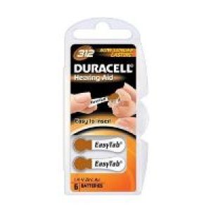 Pack 6 Pilas Duracell para Audífono 1.6V (DA312)