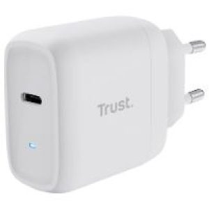 Cargador Trust Maxo 1xUSB-C 45W Pared Blanco (25138)