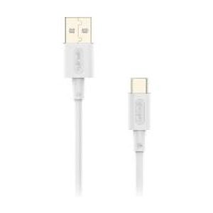 Cable NUBBEH Elisium USB-A/USB-C 1m Blanco(NBTCABLACW1)