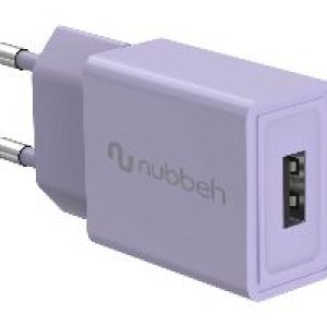 Cargador Pared NUBBEH 1USB-A 10W Lila (NBWALLCHUSBP10)