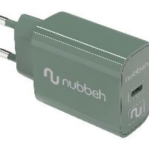 Cargador Pared NUBBEH 1USB-C 25W Verde (NBWALLCHCG25)