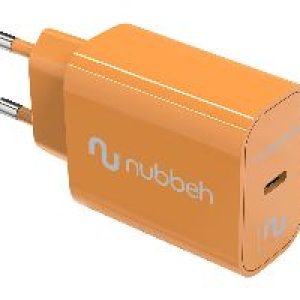 Cargador Pared NUBBEH 1USB-C 25W Naranja (NBWALLCHCO25)