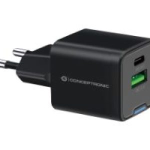 Cargador Pared CONCEPTRONIC USB-A/C GaN 20W (ALTHEA15B)