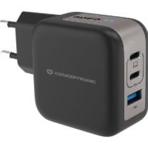Cargador CONCEPTRONIC USB-A/C 67W Negro (ALTHEA17B)