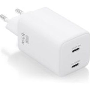Cargador AISENS 2xUSB-C 65W Blanco (ASCH-65W2P039-W)