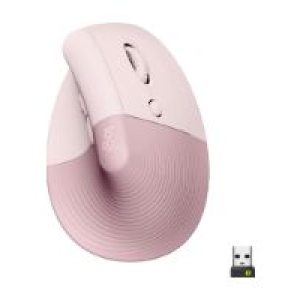Ratón Vertical LOGITECH Óptico RF/BT Rosa (910-006478)