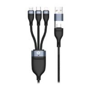 Cable CONCEPTRONIC USB-C/M 3en1 1.5m Negro (ETTA05B15)