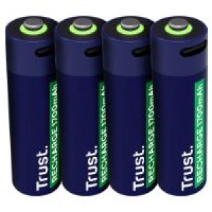 Pilas Recargables Trust AA Azul 4 Unidades (25631)