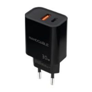 Cargador Pared Nanocable USB-A/C 30W Negro (10.10.2012)