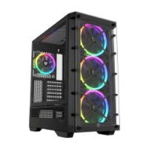 Caja Nfortec Draco X RGB ATX ITX Negra (NF-CS-DRACOX-B)