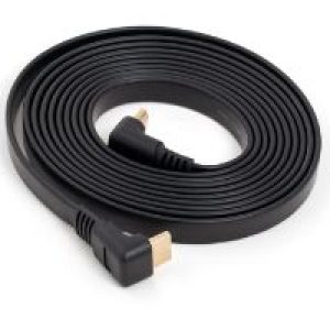Cable Engel HDMI-A M/M Plano Acodado 3m Negro (AV0743C)