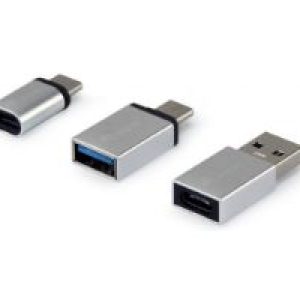 Adaptadores EQUIP USB-A USB-C mUSB Plata (EQ133475)