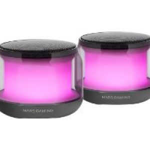 Altavoces Mars Gaming 15W RGB 3.5mm BT Negros (MSAURA)