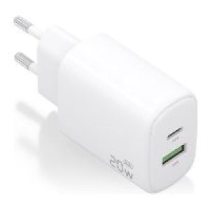 Cargador Pared AISENS Usb-C/Usb-A 20W Blanco(A110-0909)