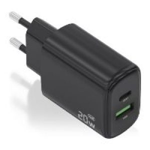 Cargador Pared AISENS Usb-A/Usb-C 20w Negro (A110-0910)