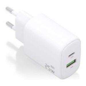 Cargador Pared AISENS Usb-C/Usb-A 25W Blanco(A110-0911)