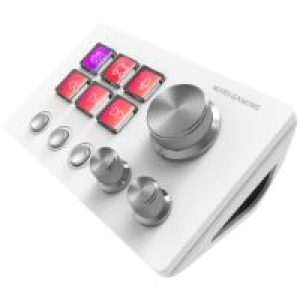 Control Deck Mars Gaming 6 Teclas LCD Blanco (MSDTWOW)