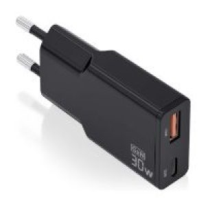 Cargador Pared AISENS USB-A USB-C 30W(ASCH-30W2P047-BK)