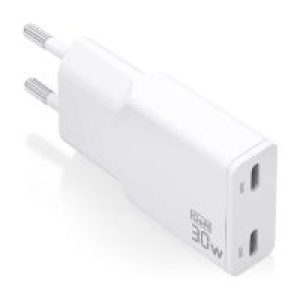 Cargador Pared AISENS USB-C 30W Blanco(ASCH-30W2P048-W)