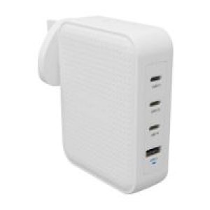 Cargador Targus 145W 1USB-A 3USB-C Blanco(HJ1001WHWWGL)