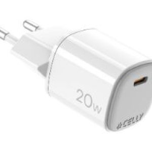 Cargador Pared CELLY 20W USB-C Blanco (UPTC1USBC20WWH)