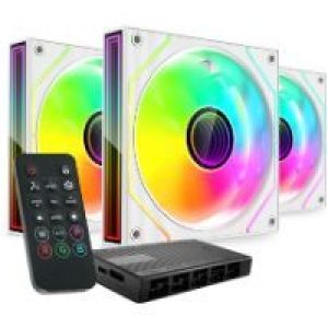 Ventilador Mars Gaming ARGB Kit 3 Blanco (MF3DPROKITW)