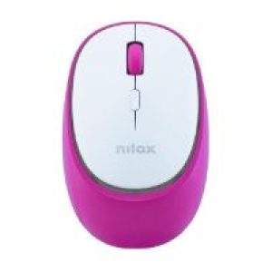 Ratón NILOX Dual-Wireless Blanco/Rosa (NXMDWS104)