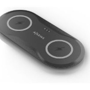 Estación Carga AISENS Qi 2en1 USB-C (ASCH-15W2WC060-BK)