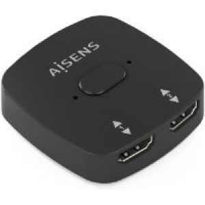 Conmutador AISENS 4K/60Hz 2xHDMI Negro (A123-0948)
