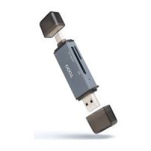 Lector de Tarjetas TooQ USB-A USB-C Gris (TQR-3001G)