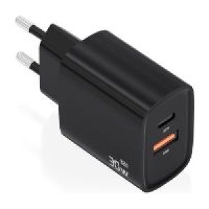 Cargador de Pared AISENS 30W USB-A/C Negro (A110-0953)