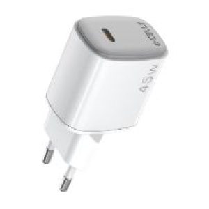 Cargador Pared CELLY 45W USB-C Blanco (UPTC1USBC45WWH)