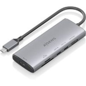 Docking AISENS 6en1 USB-C 4K/60Hz Gris (ASUC-6P029-GR)